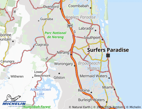 Mappa MICHELIN Nerang - ViaMichelin
