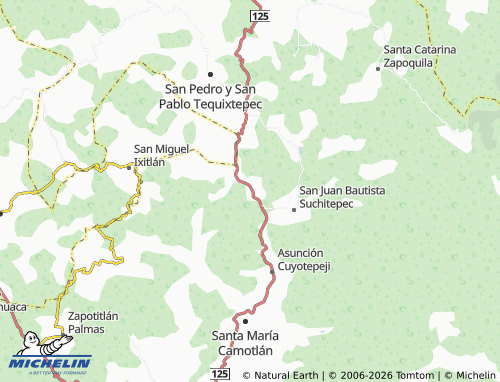 MICHELIN Santiago Miltepec map - ViaMichelin
