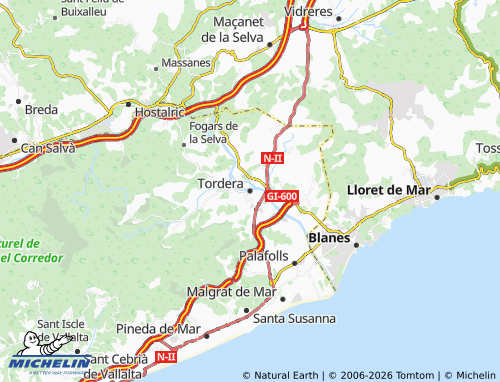 MICHELIN-Landkarte Tordera - ViaMichelin