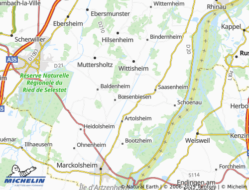 Carte MICHELIN Schwobsheim - ViaMichelin