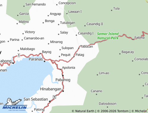 MICHELIN Patag map - ViaMichelin