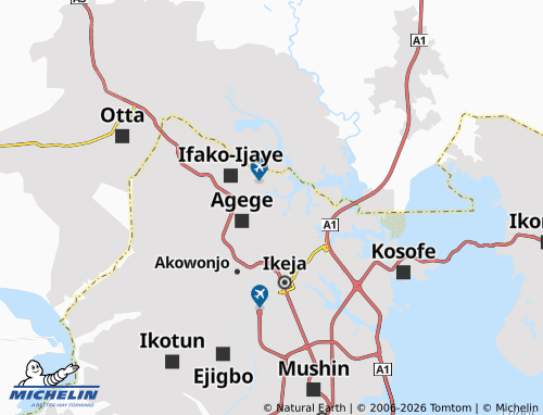 Mappa MICHELIN Ifako Agege - ViaMichelin