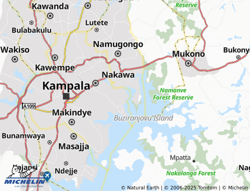 MICHELIN Butabika map - ViaMichelin