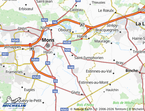 Carte MICHELIN Saint-Symphorien - ViaMichelin
