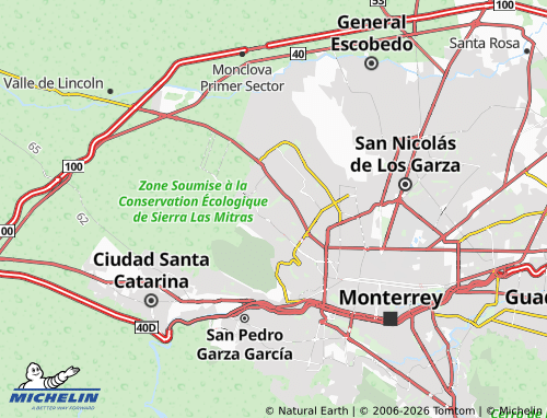 MICHELIN Valle de Infonavit Cuarto Sector map - ViaMichelin