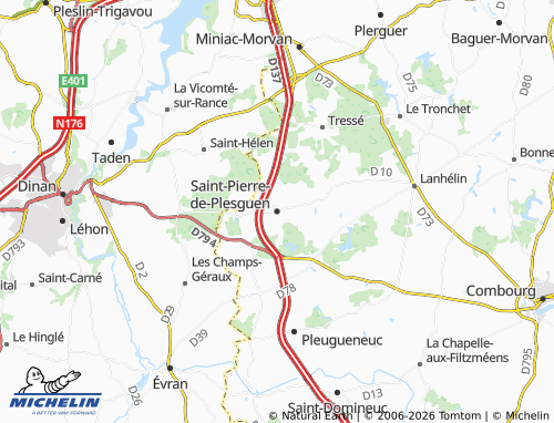 Carte MICHELIN Saint-Pierre-de-Plesguen - ViaMichelin
