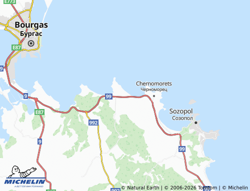 Mappa MICHELIN vz Chernomorets - ViaMichelin