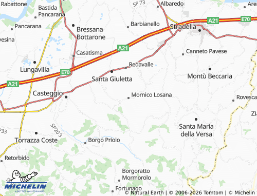 MICHELIN Mornico Losana map - ViaMichelin