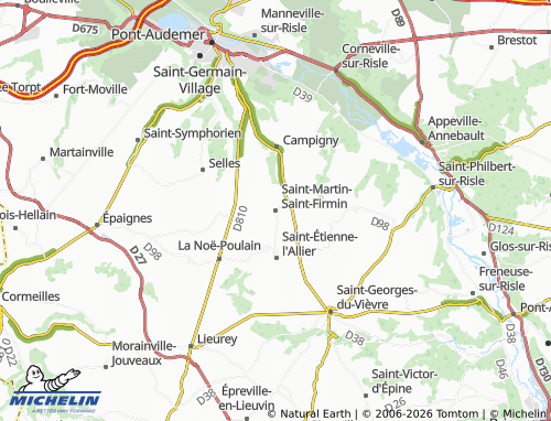 MICHELIN Saint-Martin-Saint-Firmin map - ViaMichelin