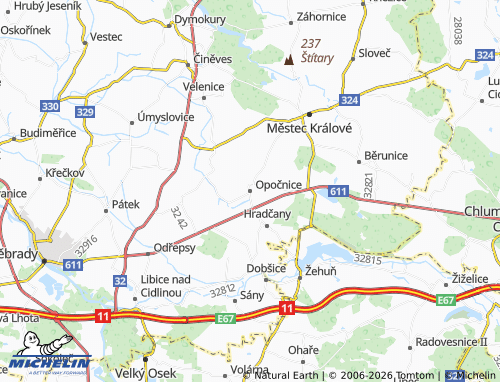 Mappa MICHELIN Opočnice - ViaMichelin