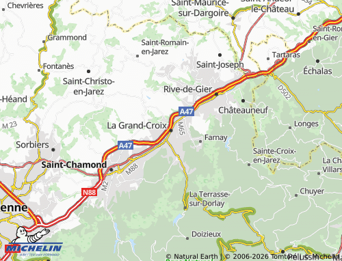Carte MICHELIN La Grand-Croix - ViaMichelin