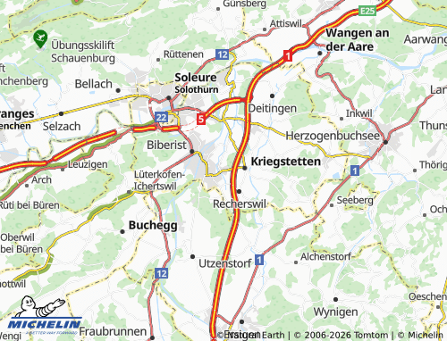 Mapa MICHELIN Gerlafingen - ViaMichelin