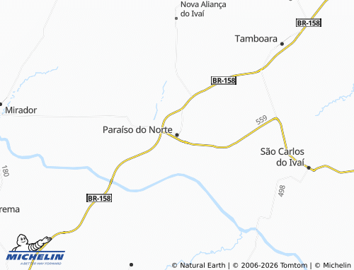 Mapa MICHELIN Paraíso do Norte - ViaMichelin