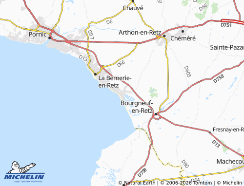 MICHELIN Les Moutiers-en-Retz map - ViaMichelin