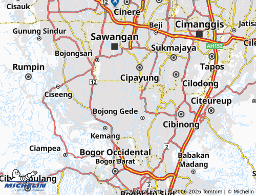 MICHELIN Nanggerang map - ViaMichelin
