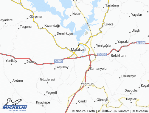 MICHELIN Başdeğirmen map - ViaMichelin