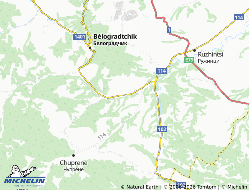 Kaart MICHELIN Borovitsa - ViaMichelin