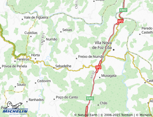 MICHELIN Freixo de Numão map - ViaMichelin