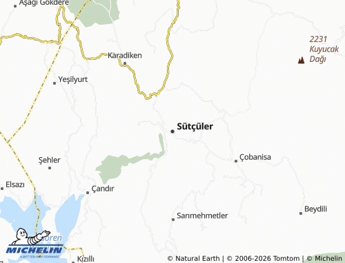 Mappa MICHELIN Sütçüler - ViaMichelin