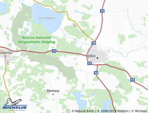 Carte MICHELIN Svansjö Sommarby - ViaMichelin