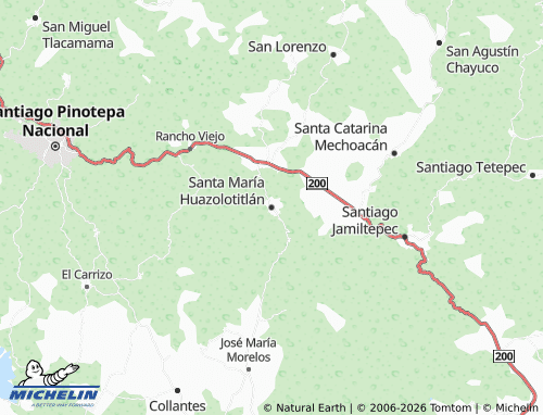 Mappa MICHELIN Santa María Huazolotitlán - ViaMichelin