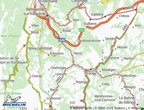 MICHELIN Vanzy map - ViaMichelin