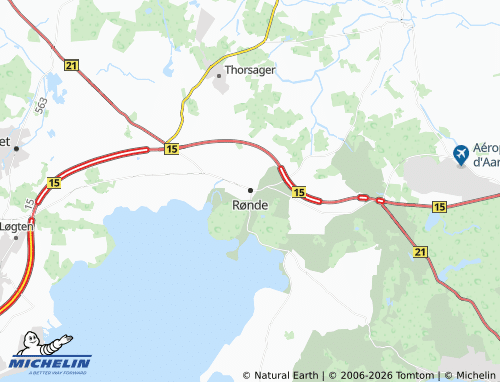 Mapa MICHELIN Rønde - ViaMichelin