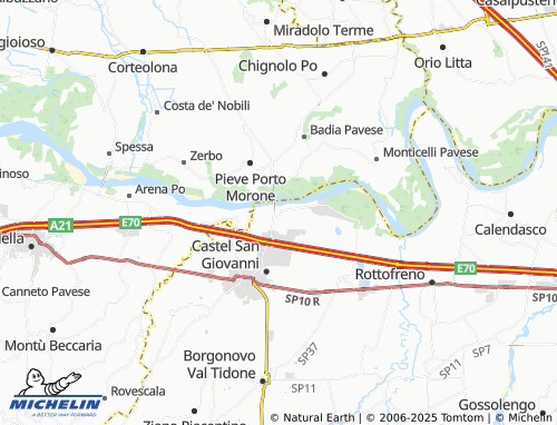 MICHELIN-Landkarte Pievetta Dogana Po - ViaMichelin