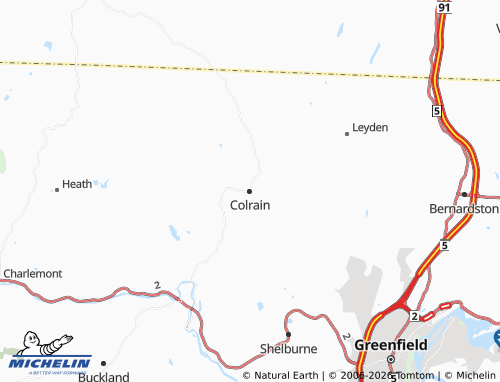 Mapa MICHELIN Colrain - ViaMichelin