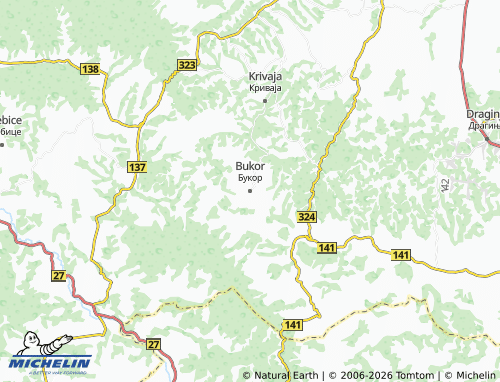 MICHELIN-Landkarte Bukor - ViaMichelin