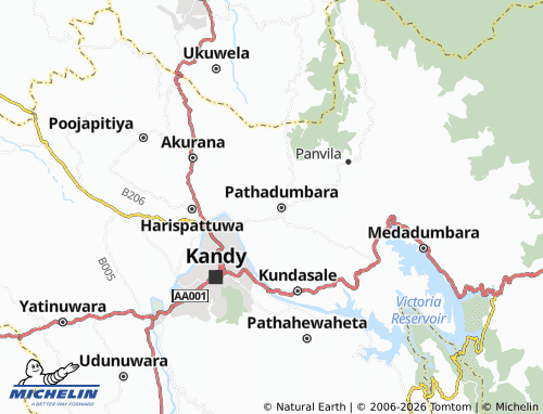 MICHELIN Meegamawatta map - ViaMichelin