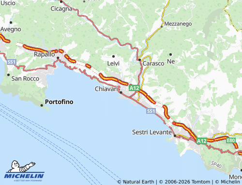 MICHELIN Chiavari map - ViaMichelin