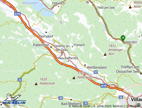 MICHELIN-Landkarte Stuben - ViaMichelin