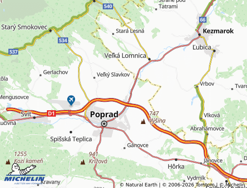 Mappa MICHELIN Matejovce - ViaMichelin
