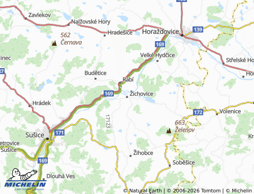 Mappa MICHELIN Žichovice - ViaMichelin