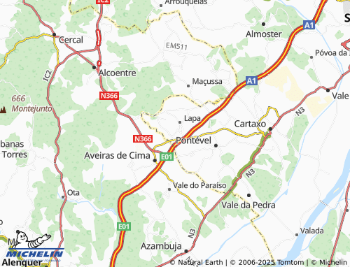 MICHELIN Casais da Lapa map - ViaMichelin