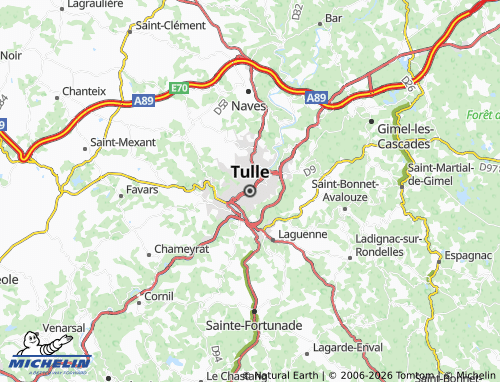 Carte MICHELIN Tulle - ViaMichelin