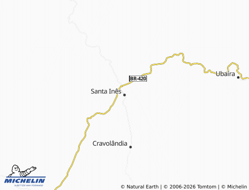 MICHELIN Santa Inês map - ViaMichelin