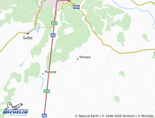 Mapa MICHELIN Vircavas pagasts - ViaMichelin