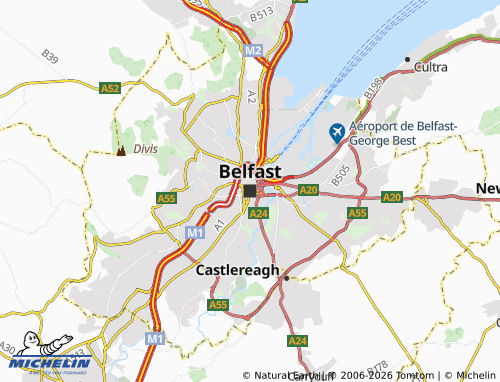 MICHELIN Belfast map - ViaMichelin
