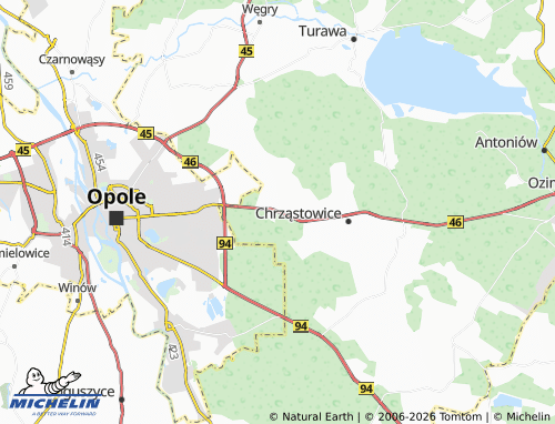 MICHELIN Lędziny map - ViaMichelin