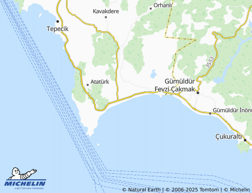MICHELIN Cumhuriyet map - ViaMichelin