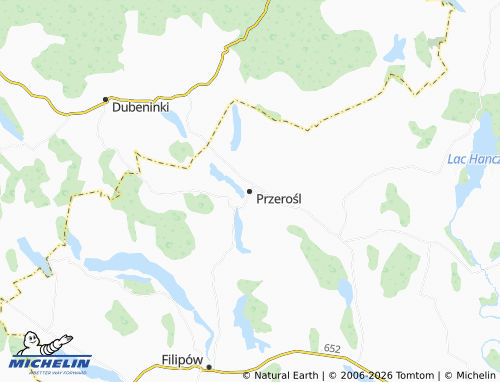 MICHELIN Przerośl map - ViaMichelin