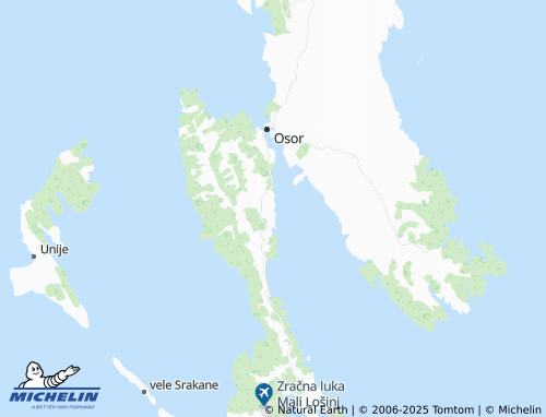 MICHELIN Nerezine map - ViaMichelin