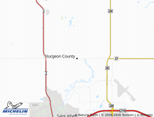 MICHELIN Sturgeon County map - ViaMichelin