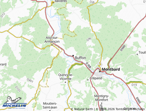 MICHELIN Buffon map - ViaMichelin