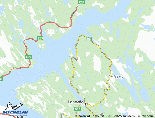 MICHELIN Hosanger map - ViaMichelin