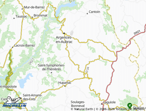 MICHELIN Graissac map - ViaMichelin