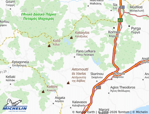 Carte MICHELIN Pano Lefkara - ViaMichelin