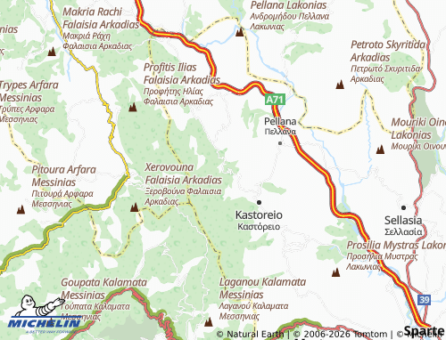 MICHELIN Georgitsi map - ViaMichelin